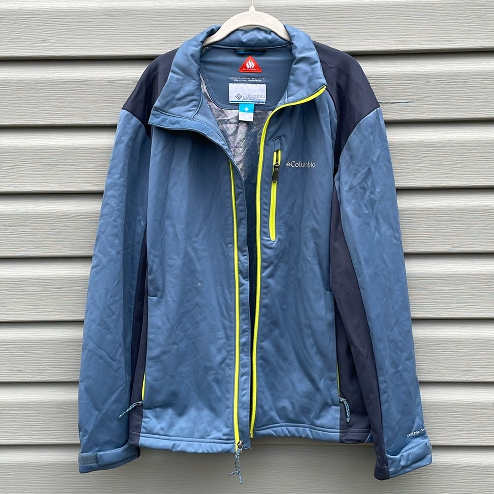 Columbia Steel Blue Omni-Wind Block Jacket